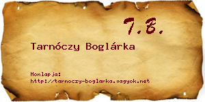 Tarnóczy Boglárka névjegykártya